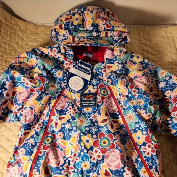 NWT JoJo Maman Bebe All-In-One Waterproof Fleece Lined 3-6 months - Picture 1 of 10